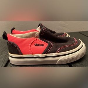 Vans Slip Ons Hot Pink & Black (Size 4.5)